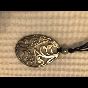 Silpada black corded necklace.